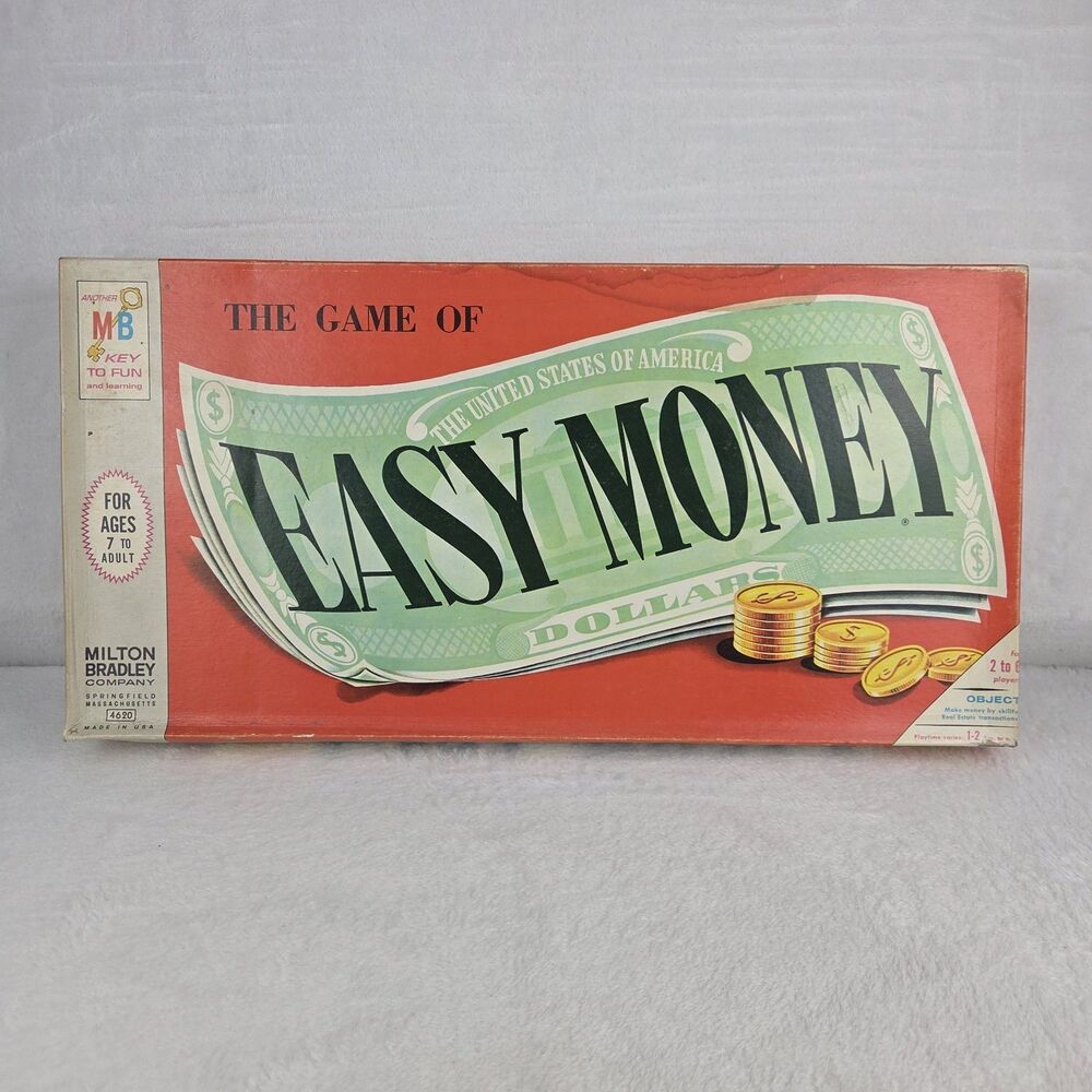 Vintage Easy Money Board Game by Milton Bradley #4039 - 1956 Edition - Complete!